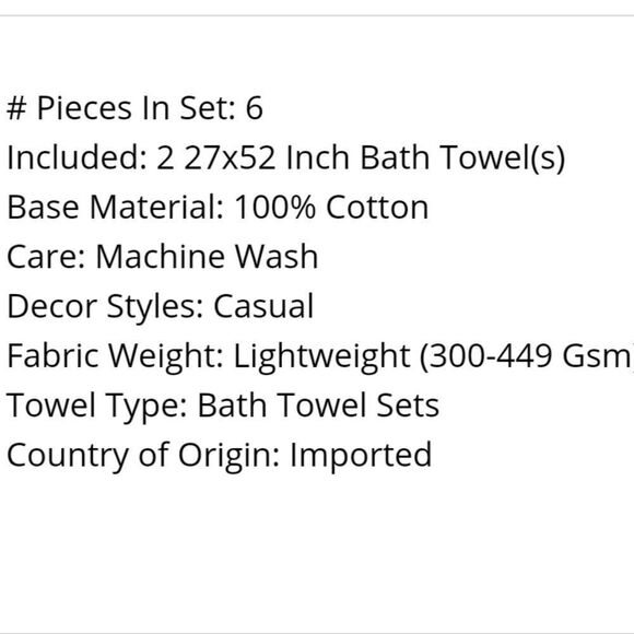 IZOD 6 piece Towe lSet salid gray - Picture 3 of 5